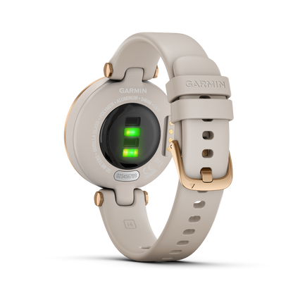 Garmin Lily - Sport Edition, Cream Gold Bezel w/ White Case and Silicone Band (010-02384-01)