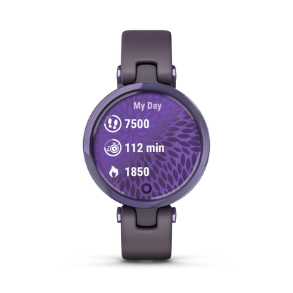 Garmin Lily Sport Edition, Midnight Orchid Bezel with Deep Orchid Case and Silicone Band (010-02384-02)