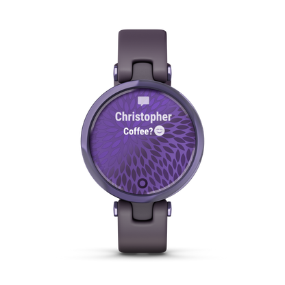 Garmin Lily Sport Edition, Midnight Orchid Bezel with Deep Orchid Case and Silicone Band (010-02384-02)