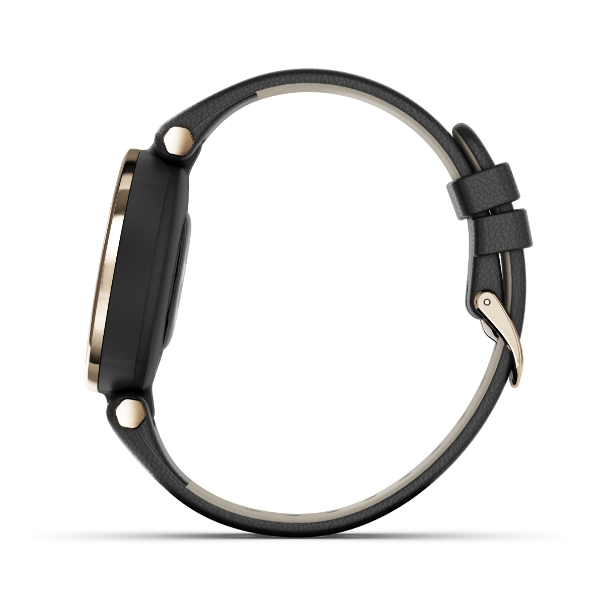 Garmin Lily Classic Edition, Light Gold Bezel with White Case and Italian Leather Band (010-02384-A3)