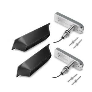Garmin GT51M-THP fish finder transducer pair with mounting brackets and hardware