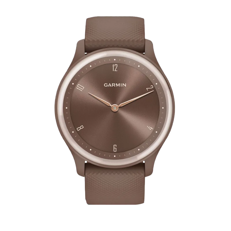 Garmin Vívomove Sport, Cocoa w/ Peach Gold Accents (Garmin Certified Refurbished)