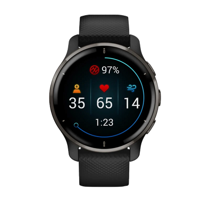 Garmin Venu 2 Plus, Slate/Stainless Steel Bezel w/ Black Case (Garmin Certified Refurbished)