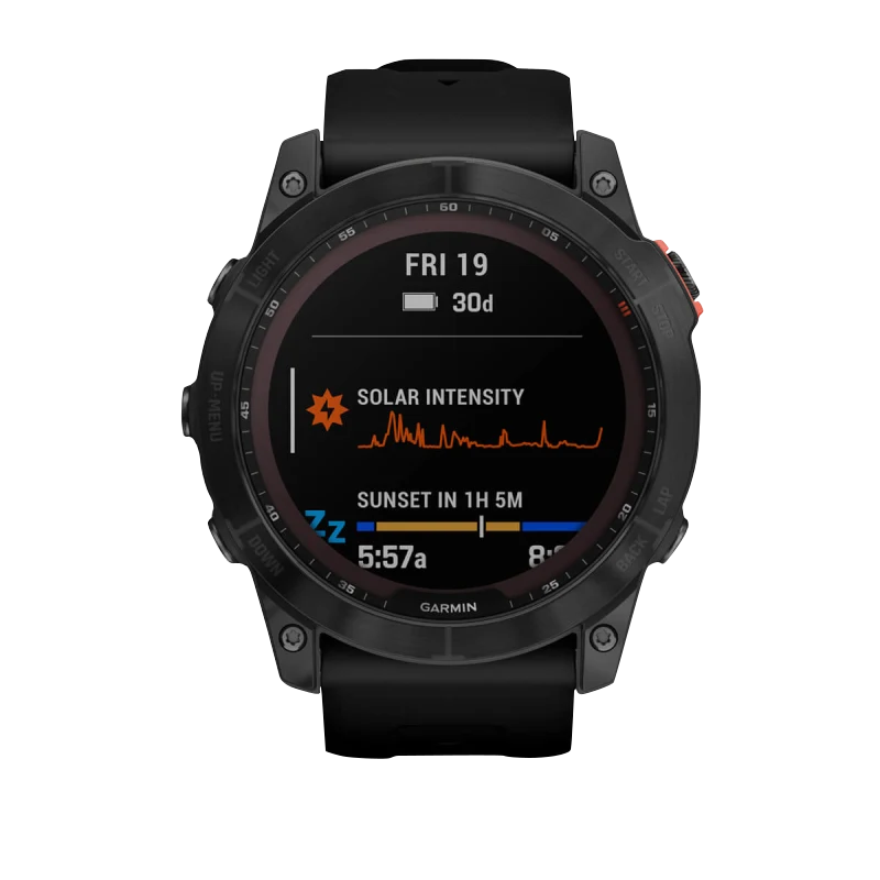 Garmin Fenix 7X Solar, Slate Grey with Black Band (Garmin Certified Refurbished)