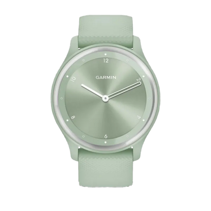 Garmin Vívomove Sport Cool Mint Case and Silicone Band with Silver Accents (Garmin Certified Refurbished)