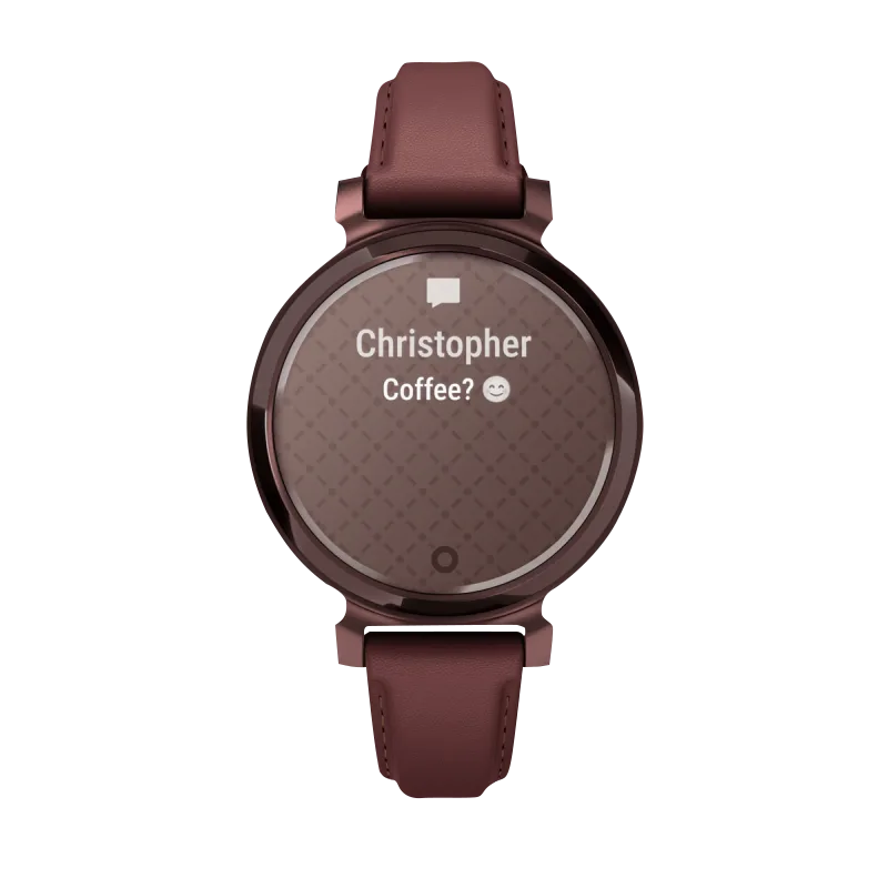 Garmin Lily 2 Classic, Dark Bronze with Mulberry Leather Band (010-02839-03)