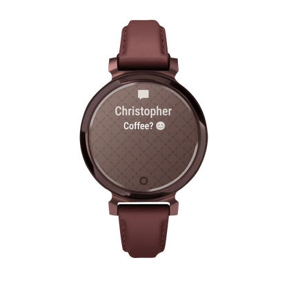 Garmin Lily 2 Classic, Dark Bronze with Mulberry Leather Band (010-02839-03)