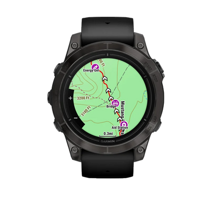 Garmin Epix Pro (Gen 2), 47 mm Edición Zafiro, titanio DLC gris carbono con correa negra (010-02803-10)