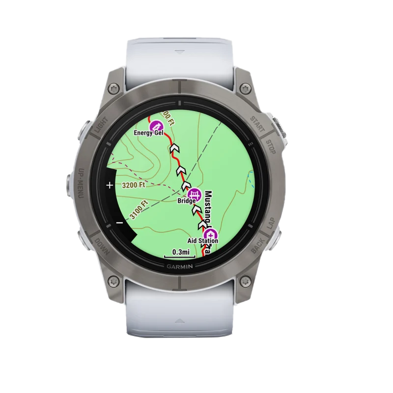 Garmin Epix Pro (Gen 2), edición zafiro de 51 mm, titanio con correa de piedra blanca (010-02804-10)
