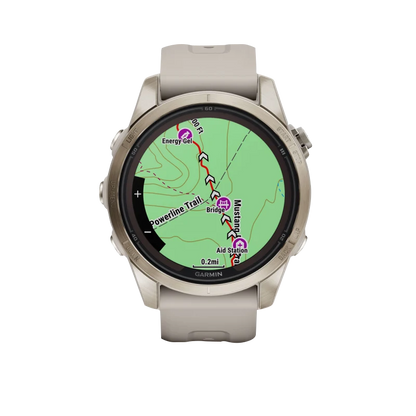 Garmin Fenix 7S Pro Sapphire Solar, Soft Gold with Light Sand Band (010-02776-14)