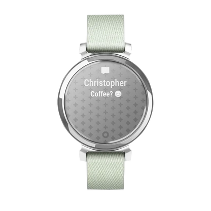 Garmin Lily 2 Classic, Silver with Sage Gray Nylon Band (010-02839-15)