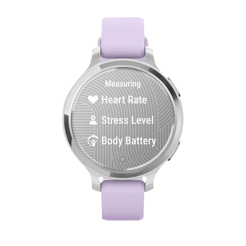 Garmin Lily 2 Active, Silver with Purple Jasmine Silicone Band (010-02891-01)
