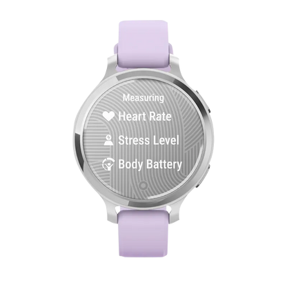 Garmin Lily 2 Active, Silver with Purple Jasmine Silicone Band (010-02891-01)