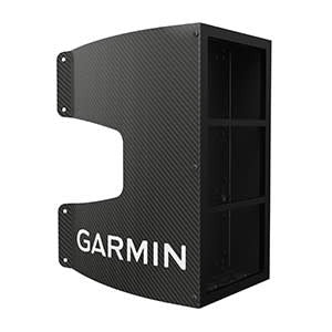 Garmin carbon fiber mast bracket for marine fish finder mounts, black with Garmin logo