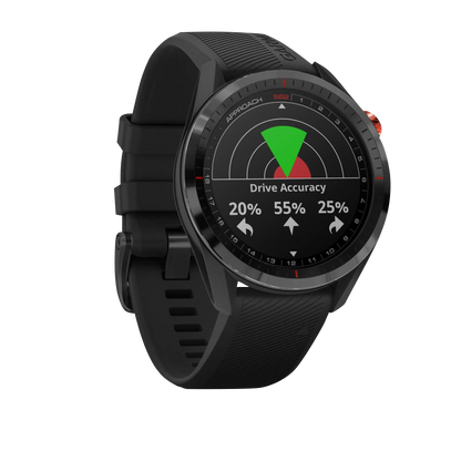 Garmin Approach S62 con bisel de cerámica negro y correa de silicona negra (reacondicionado certificado por Garmin)