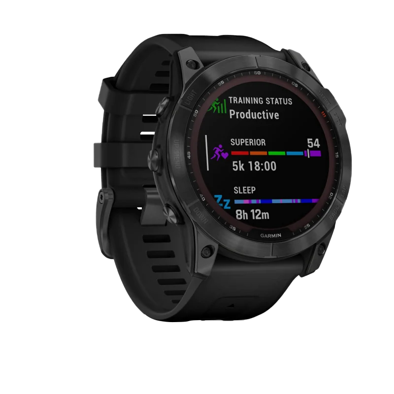 Garmin Fenix 7X Solar, Slate Grey with Black Band (Garmin Certified Refurbished)