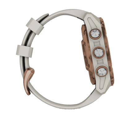 Garmin Descent Mk3i, 43 mm, titanio PVD bronce con correa de silicona gris francesa y transceptor Descent T2