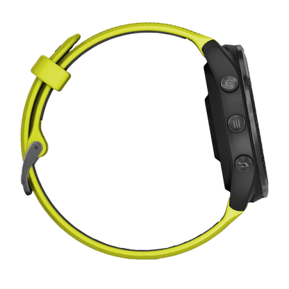 Garmin Forerunner 965, Carbon Gray DLC Titanium Bezel with Black Case and Amp Yellow/Black Silicone Band (010-02809-02)