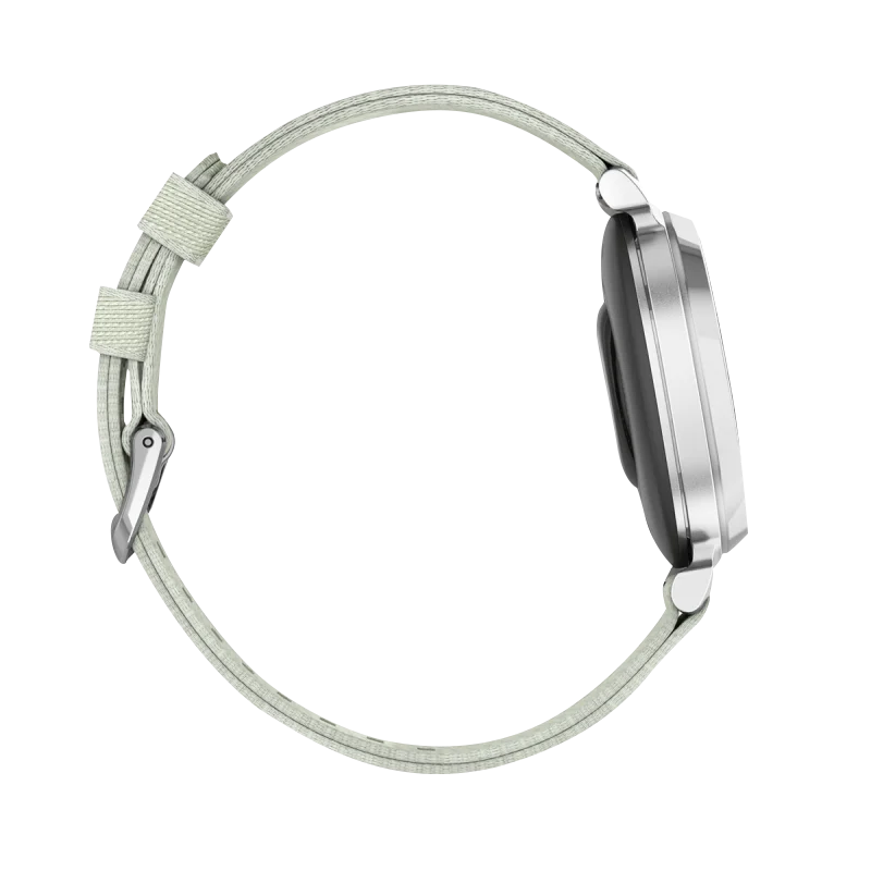 Garmin Lily 2 Classic, Silver with Sage Gray Nylon Band (010-02839-15)