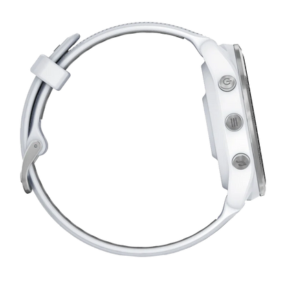 Garmin Forerunner 965, Titanium Bezel with Whitestone Case and Whitestone/Powder Gray Silicone Band (010-02809-01)