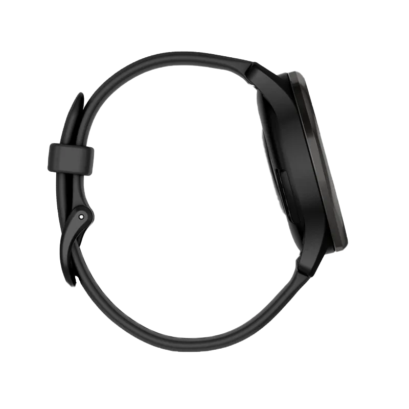 Garmin Vívomove Trend Slate Stainless Steel Bezel with Black Case and Silicone Band (Garmin Certified Refurbished)