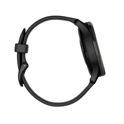 Garmin Vívomove Trend Slate Stainless Steel Bezel with Black Case and Silicone Band (Garmin Certified Refurbished)