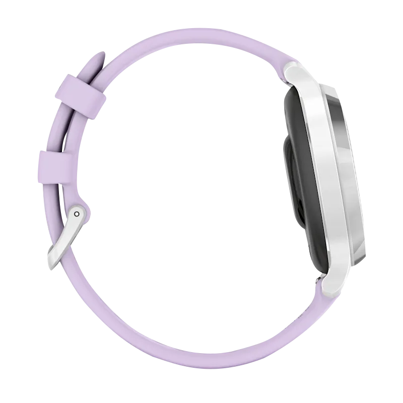 Garmin Lily 2 Active, Silver with Purple Jasmine Silicone Band (010-02891-01)
