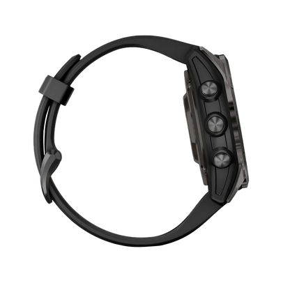 Garmin Epix Pro (Gen 2), edición zafiro de 42 mm, titanio DLC gris carbono con correa negra (010-02802-14)