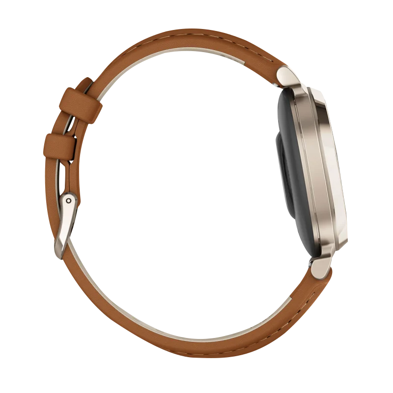 Garmin Lily 2 Classic, Cream Gold with Tan Leather Band (010-02839-02)