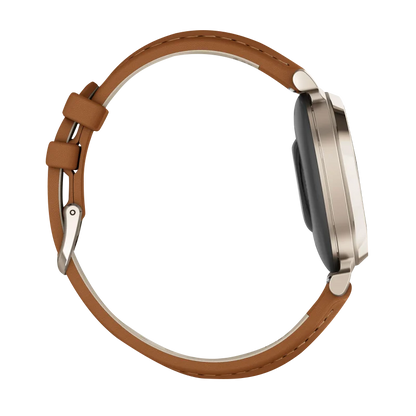Garmin Lily 2 Classic, Cream Gold with Tan Leather Band (010-02839-02)