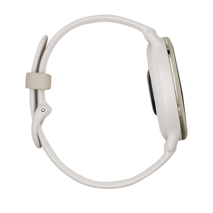 Garmin Vivoactive 5, Cream Gold Aluminum Bezel with Ivory Case and Silicone Band (010-02862-11)