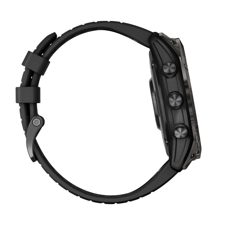 Garmin Epix Pro (Gen 2), edición zafiro de 51 mm, titanio DLC gris carbono con correa negra (010-02804-00)