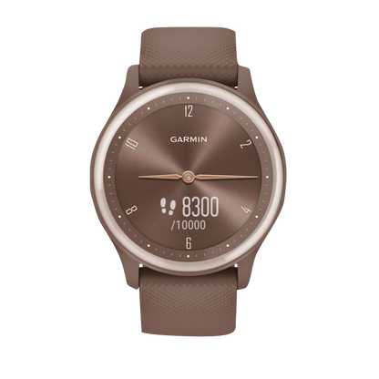 Garmin Vívomove Sport, Cocoa w/ Peach Gold Accents (Garmin Certified Refurbished)