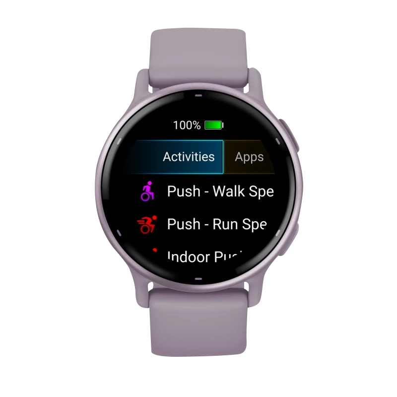 Garmin Vivoactive 5, Metallic Orchid Aluminum Bezel with Orchid Case and Silicone Band (010-02862-13)