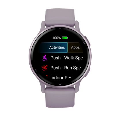 Garmin Vivoactive 5, Metallic Orchid Aluminum Bezel with Orchid Case and Silicone Band (010-02862-13)