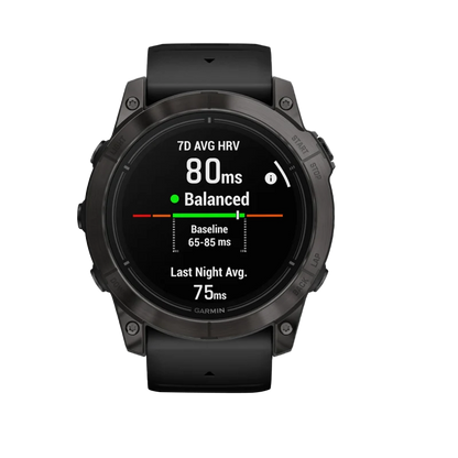 Garmin Epix Pro (Gen 2), edición zafiro de 51 mm, titanio DLC gris carbono con correa negra (010-02804-00)