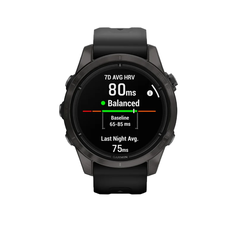 Garmin Epix Pro (Gen 2), edición zafiro de 42 mm, titanio DLC gris carbono con correa negra (010-02802-14)