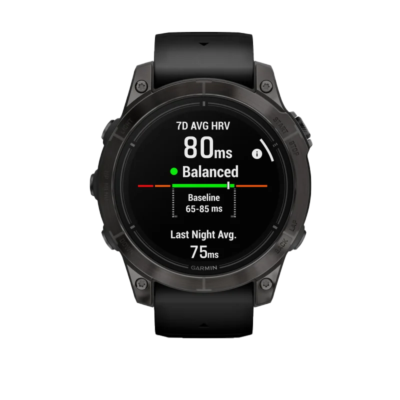 Garmin Epix Pro (Gen 2), 47 mm Edición Zafiro, titanio DLC gris carbono con correa negra (010-02803-10)