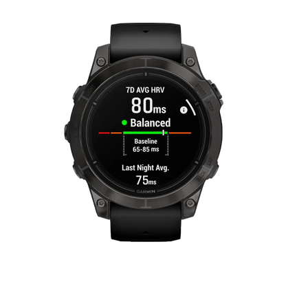 Garmin Epix Pro (Gen 2), 47 mm Edición Zafiro, titanio DLC gris carbono con correa negra (010-02803-10)