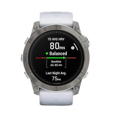 Garmin Epix Pro (Gen 2), edición zafiro de 51 mm, titanio con correa de piedra blanca (010-02804-10)