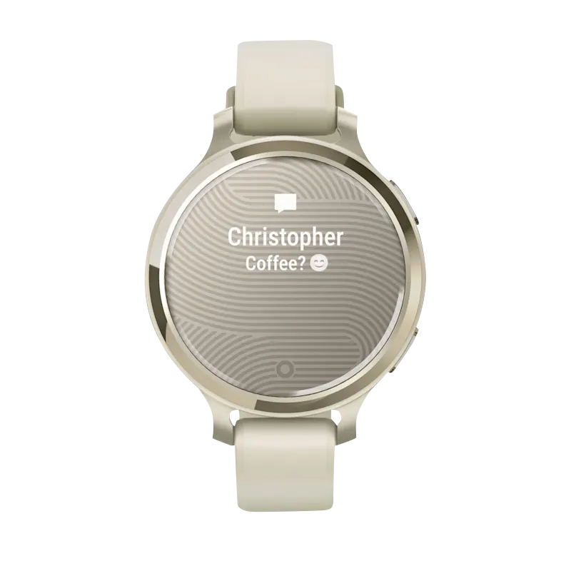 Garmin Lily 2 Active, Lunar Gold with Bone Silicone Band (010-02891-00)