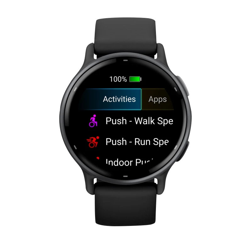 Garmin Vivoactive 5, Slate Aluminum Bezel with Black Case and Silicone Band (010-02862-10)