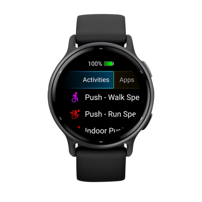 Garmin Vivoactive 5, Slate Aluminum Bezel with Black Case and Silicone Band (010-02862-10)
