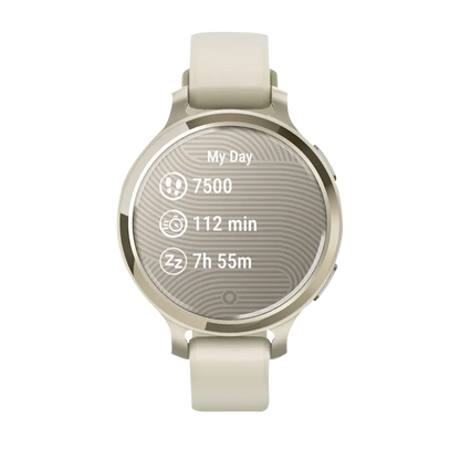 Garmin Lily 2 Active, Lunar Gold with Bone Silicone Band (010-02891-00)