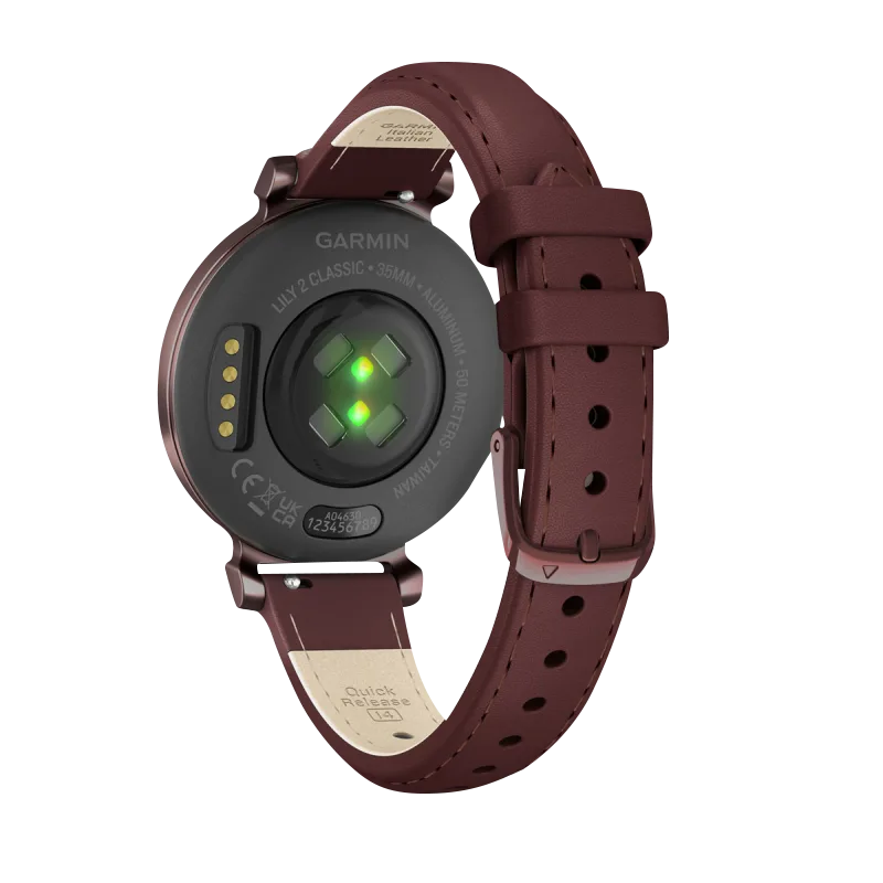 Garmin Lily 2 Classic, Dark Bronze with Mulberry Leather Band (010-02839-03)
