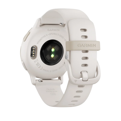Garmin Vivoactive 5, Cream Gold Aluminum Bezel with Ivory Case and Silicone Band (010-02862-11)