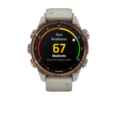 Garmin Descent Mk3i, 43 mm Bronze PVD Titanium with French Gray Silicone Band (010-02753-13)