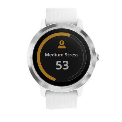 Garmin Vivoactive 3, White with Stainless Steel (Garmin Certified Refurbished)