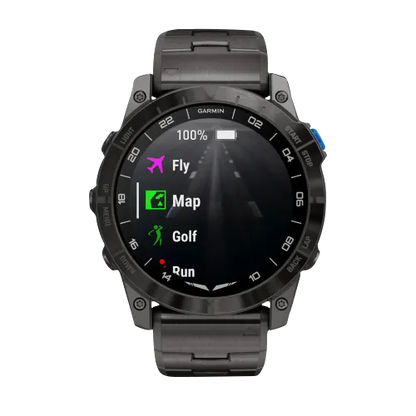 Garmin D2 Mach 1 Pro, reloj inteligente Aviator de 51 mm con pulsera de titanio ventilada (010-02804-80)