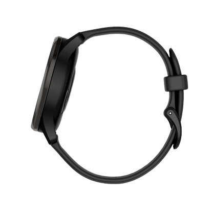 Garmin Vívomove Trend Slate Stainless Steel Bezel with Black Case and Silicone Band (Garmin Certified Refurbished)